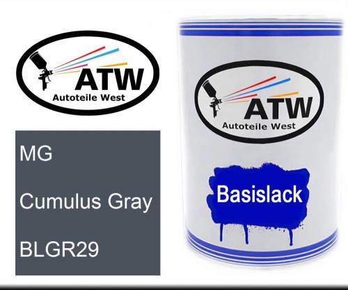 MG, Cumulus Gray, BLGR29: 500ml Lackdose, von ATW Autoteile West.